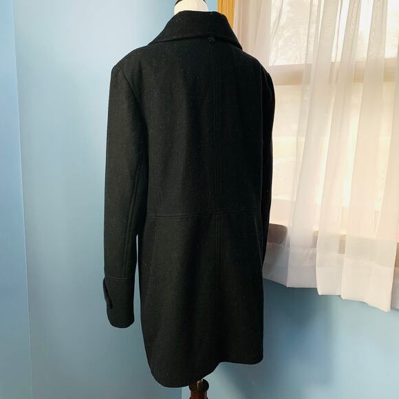 Michael Kors Black Wool Blend Coat Size 14 - Picture 4 of 8